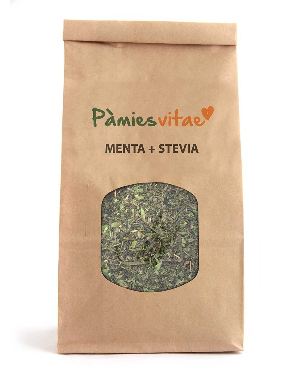 MENTA + STEVIA - Mentha piperita + Stevia rebaudiana Bolsa 120 g