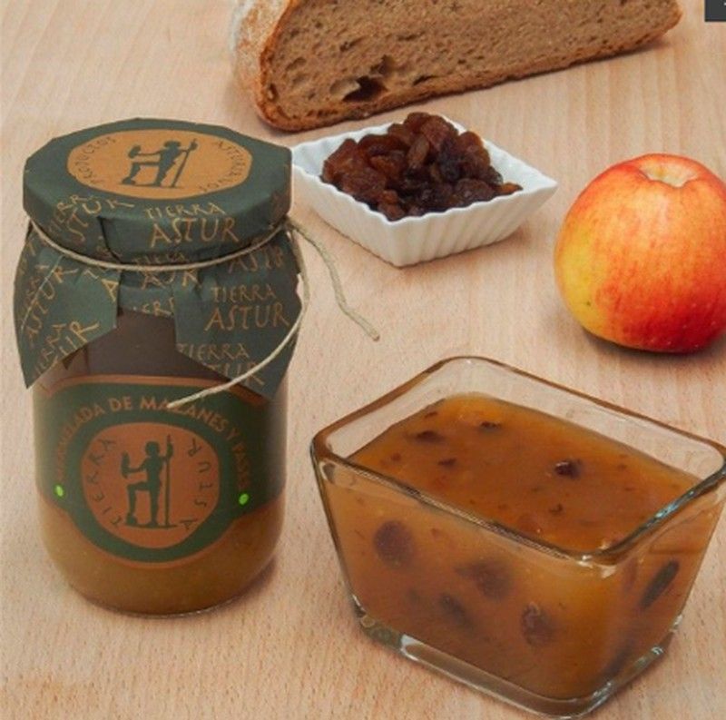 Mermelada Asturiana de Manzana y Pasas Tierra Astur 335 grs