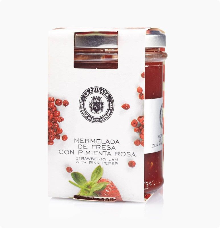Mermelada de fresa y pimienta rosa la chinata 210 grs