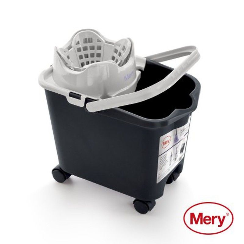 Mery Cubo+Esc.Auto C/Rueda Gris R-336.12