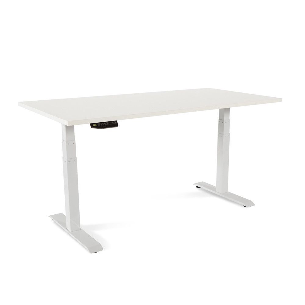 Mesa 160 cm Regulable En Altura Electricamente Con 3 Telescopicos Blanco