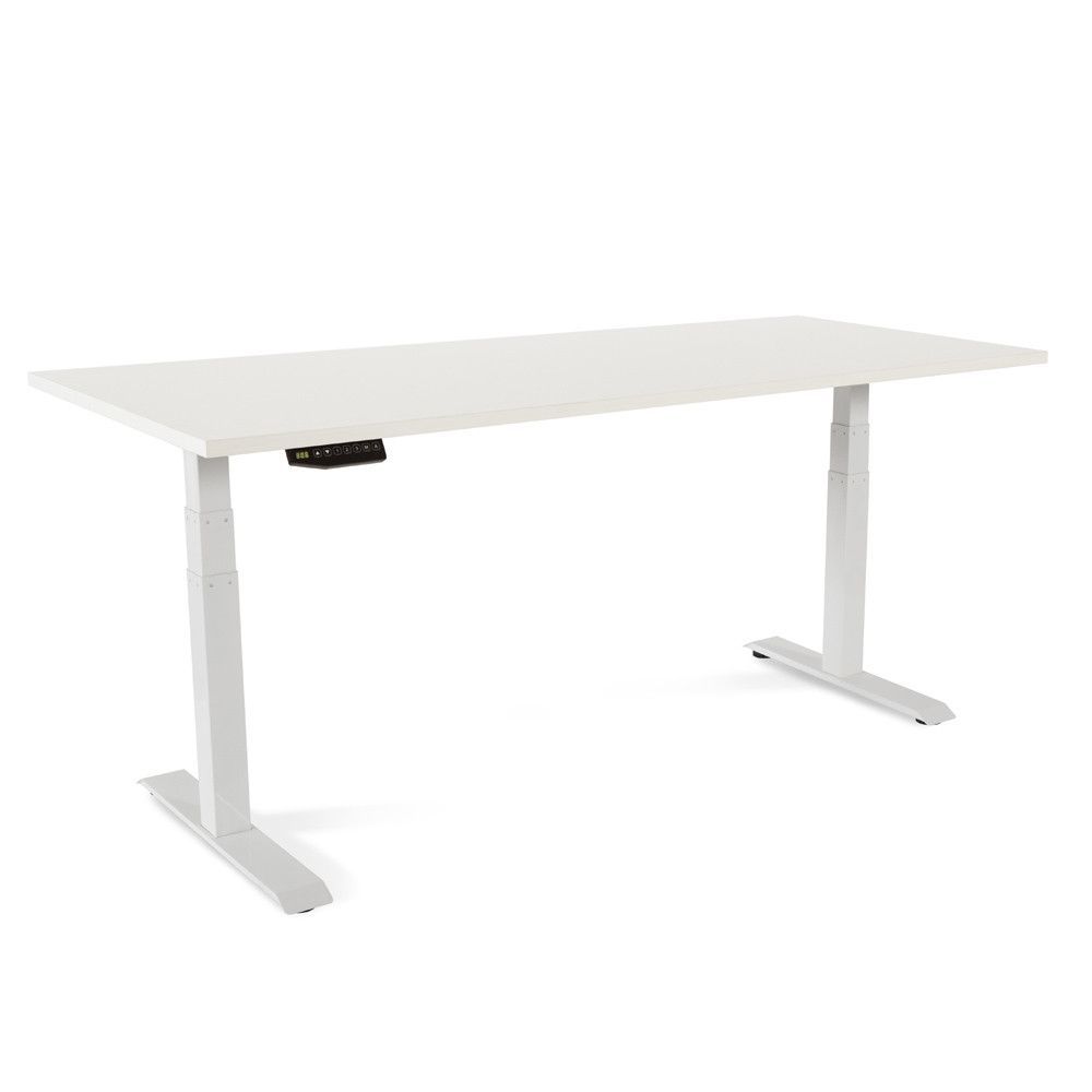 Mesa 180 cm Regulable En Altura Electricamente Con 3 Telescopicos Blanco