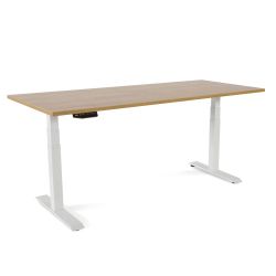 Mesa 180 cm Regulable En Altura Electricamente Con 3 Telescopicos Roble