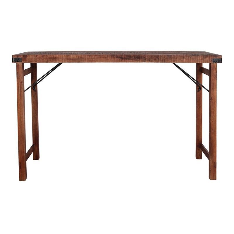 Mesa alta plegable de madera tropical en natural, 175 x 59 x 107 cm | Bosco