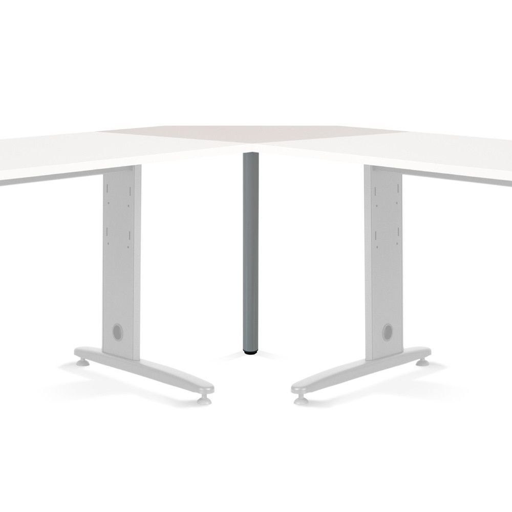 Mesa Ángulo 90º Aluminio/Blanco