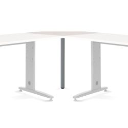 Mesa Ángulo 90º Aluminio/Blanco