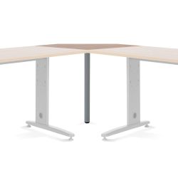 Mesa Ángulo 90º Aluminio/Roble