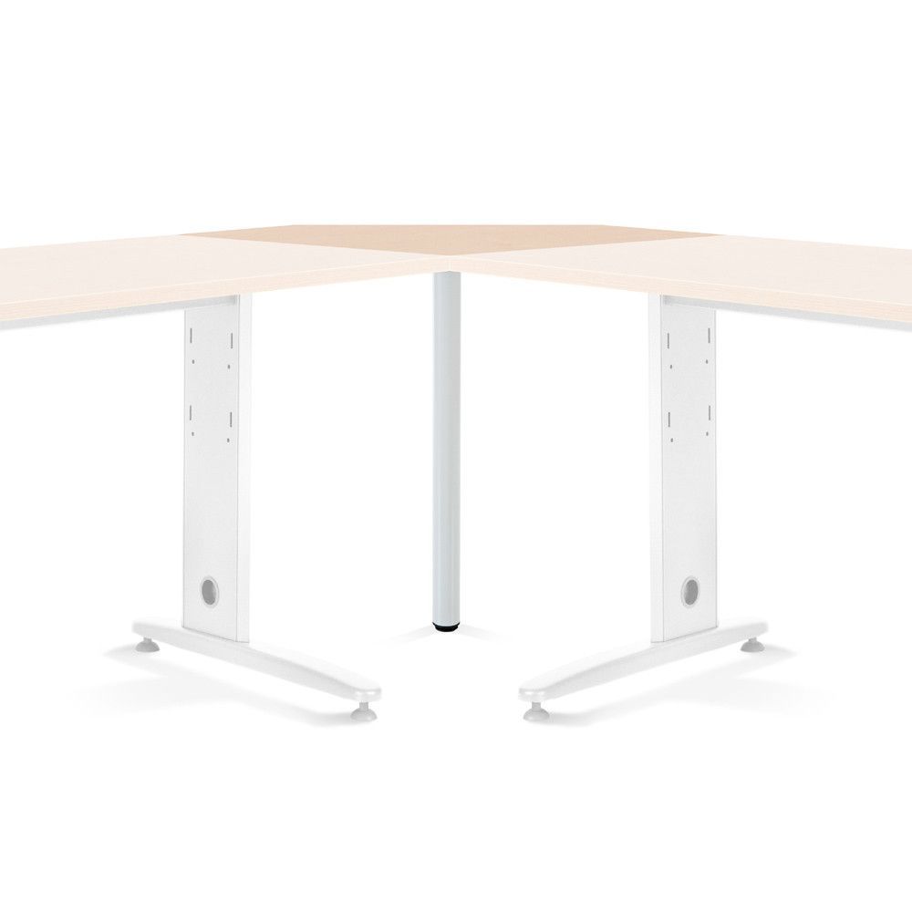 Mesa Ángulo 90º Blanco/Haya