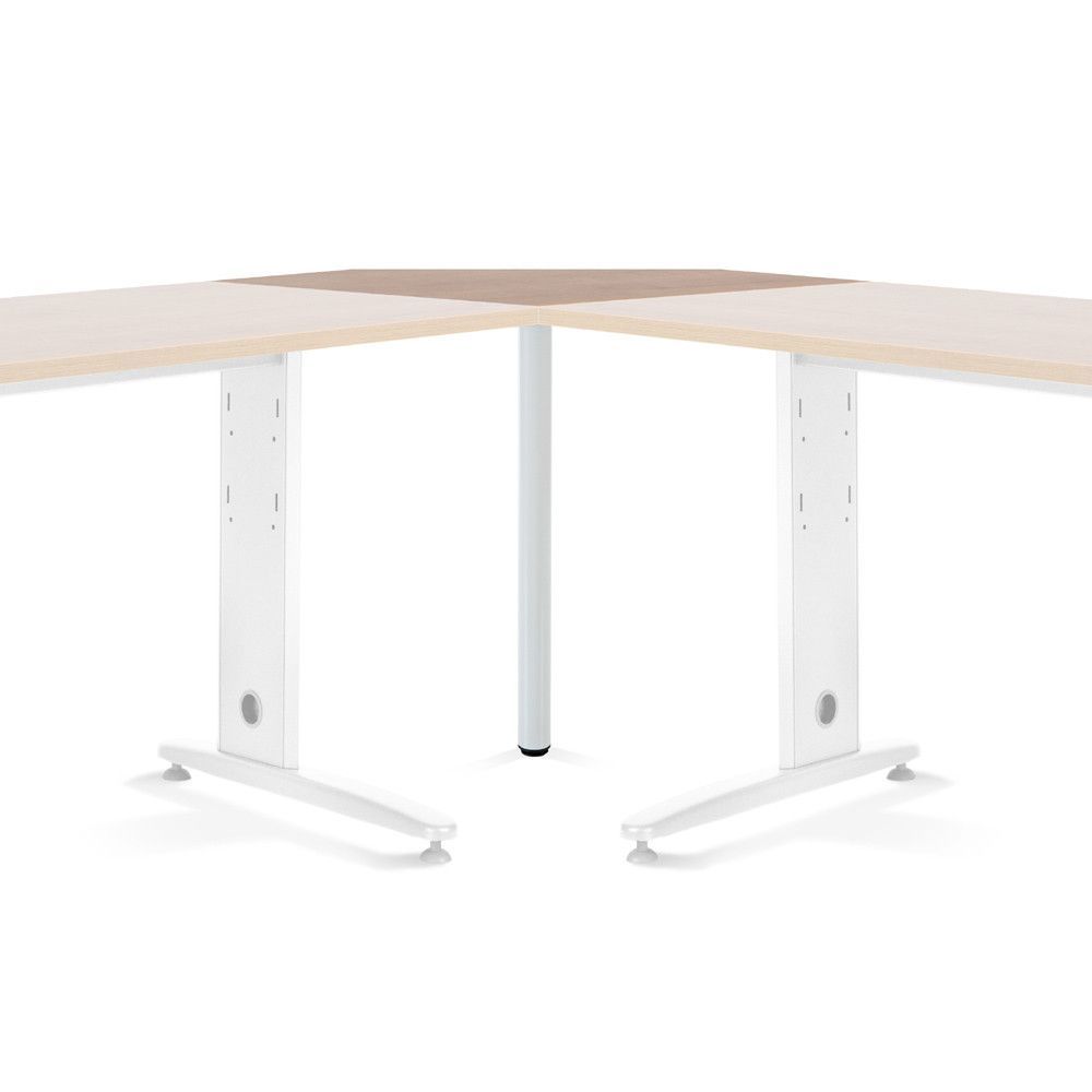 Mesa Ángulo 90º Blanco/Roble