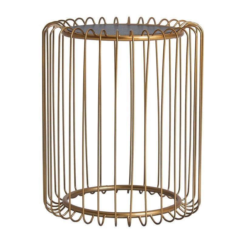 Mesa Auxiliar Lucerna Hierro 38x38x45 cm Dorada