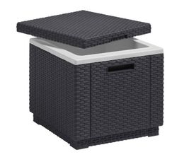 Mesa auxiliar nevera en rattan Ice Cube