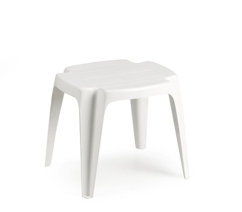 Mesa auxiliar resina color blanco de ipae