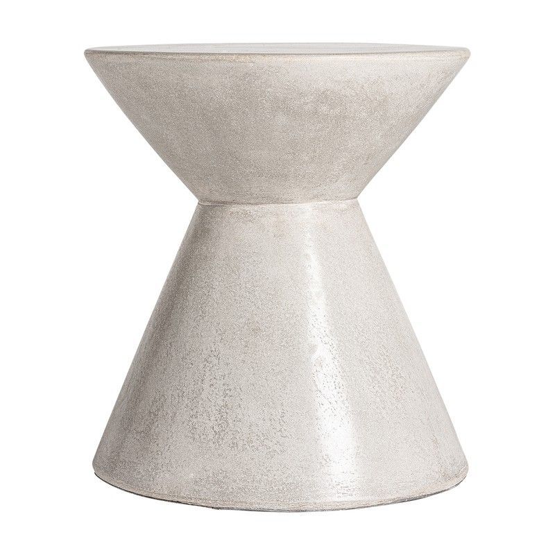 Mesa Auxiliar Telfs de cemento en gris, 43 x 43 x 48 cm