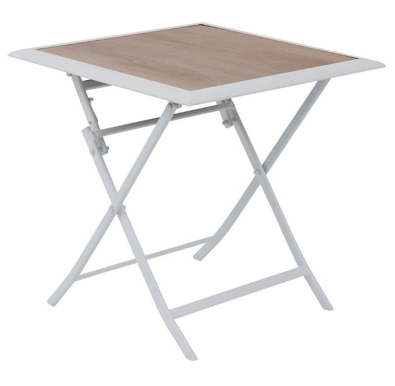 Mesa blanca Azua de 2 plazas 70x70 cm