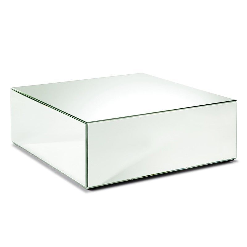 Mesa de Centro de Cristal, 80x80x30cm