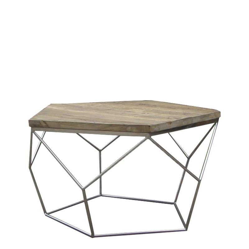 Mesa de centro de madera, 80x80x42 cm