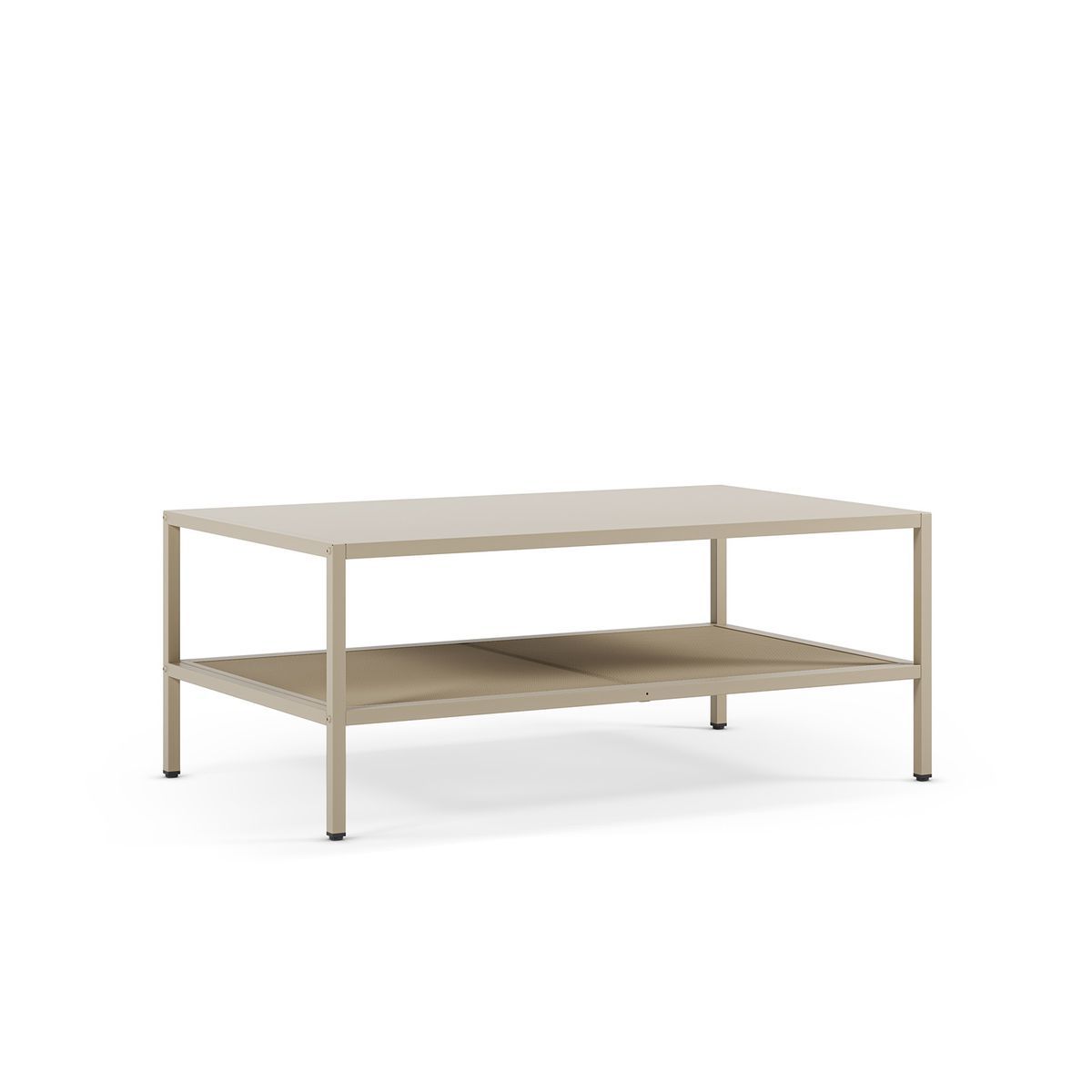 Mesa de centro de metal en arena, 100 x 60 x 40 cm | Fayna