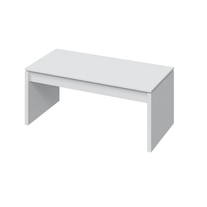 Mesa de centro elevable de madera en blanco, 102 x 50 x 43/55 cm | Attuale