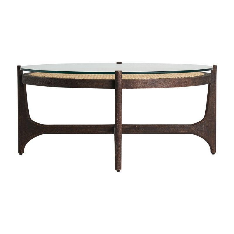 Mesa De Centro Nossen de madera de mango en marrón, 92 x 92 x 41 cm