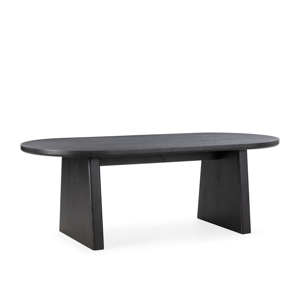 Mesa de comedor de madera de fresno en negro, 220 x 100 x 76 cm | Blair