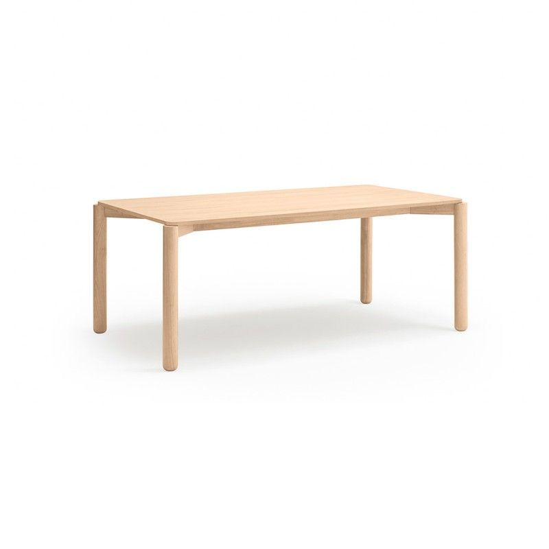 Mesa de comedor de madera en color natural claro, 180 x 100 x 75 cm | Atlas