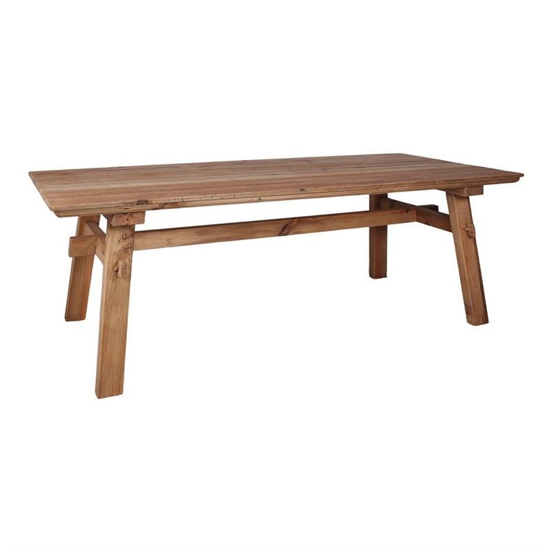 Mesa de comedor  de madera en natural, 220 x 100 x 77 cm | Macao
