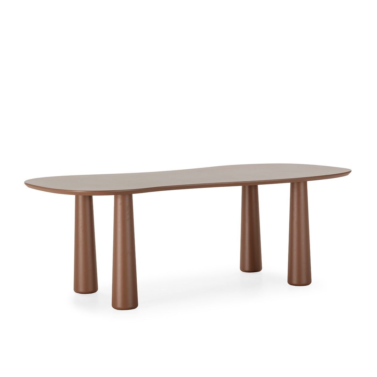 Mesa de comedor de madera en terracota, 220 x 110 x 76 cm | Nahia