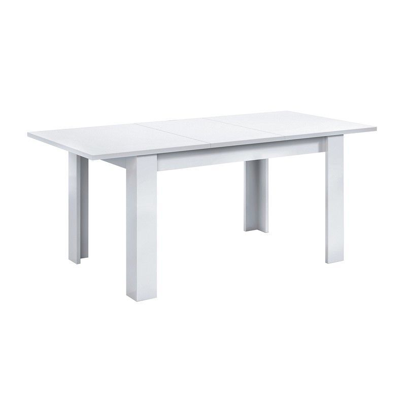 Mesa de comedor extensible blanca, 140/190 x 90 x 78 cm