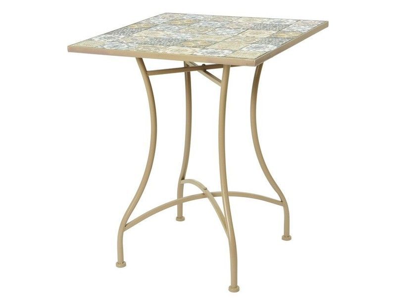 Mesa de jardín Toulouse de hierro Largo 58cm Ancho 58cm Alto 72cm