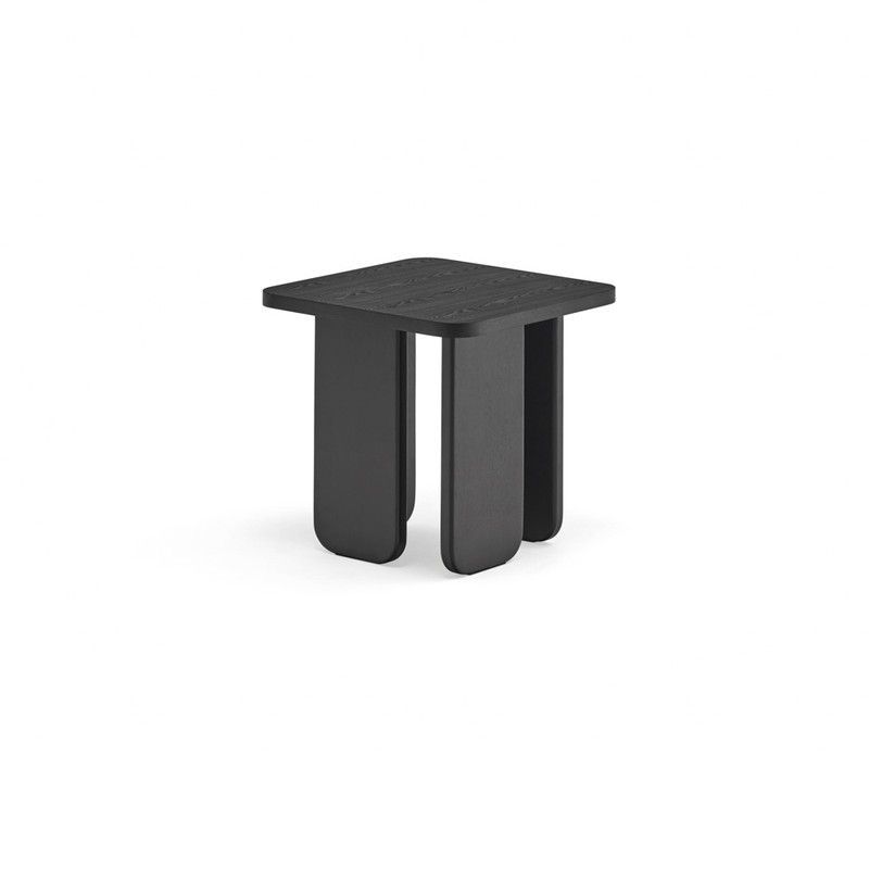 Mesa de rincón de madera en negro, 48 x 48 x 48 cm | Arq
