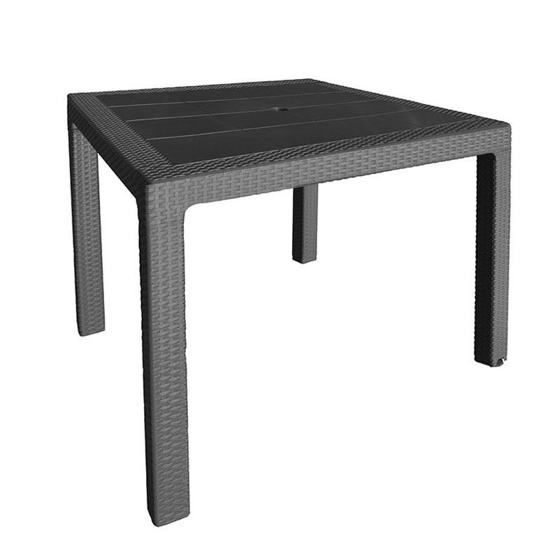 Mesa Imit.Ratan Resin 80x80xh72 Cm.Ant.