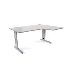 Mesa Metal Ajustable L Derecha 160 x 120 Aluminio/Gris