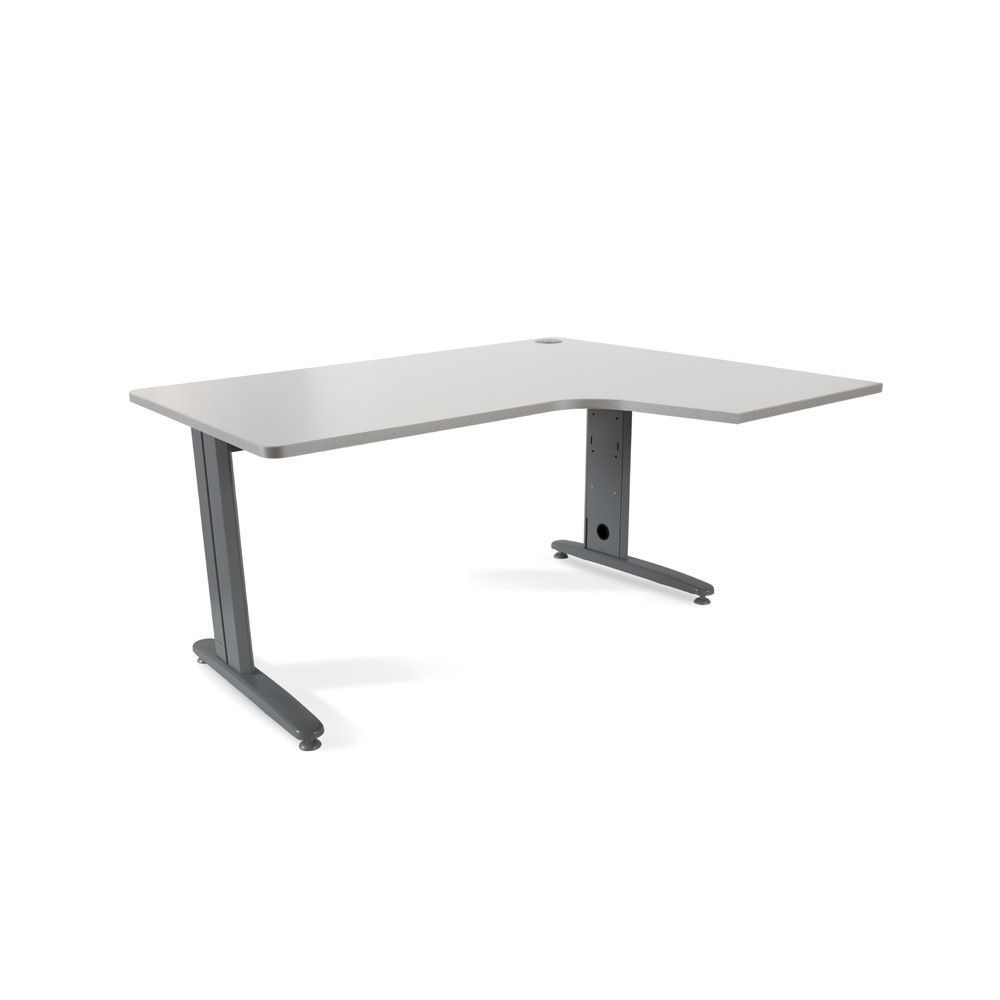 Mesa Metal Ajustable L Derecha 160 x 120 Antracita/Gris
