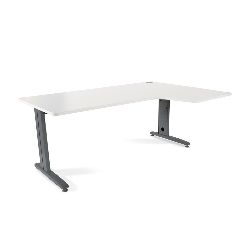 Mesa Metal Ajustable L Derecha 180 x 120 Antracita/Blanco