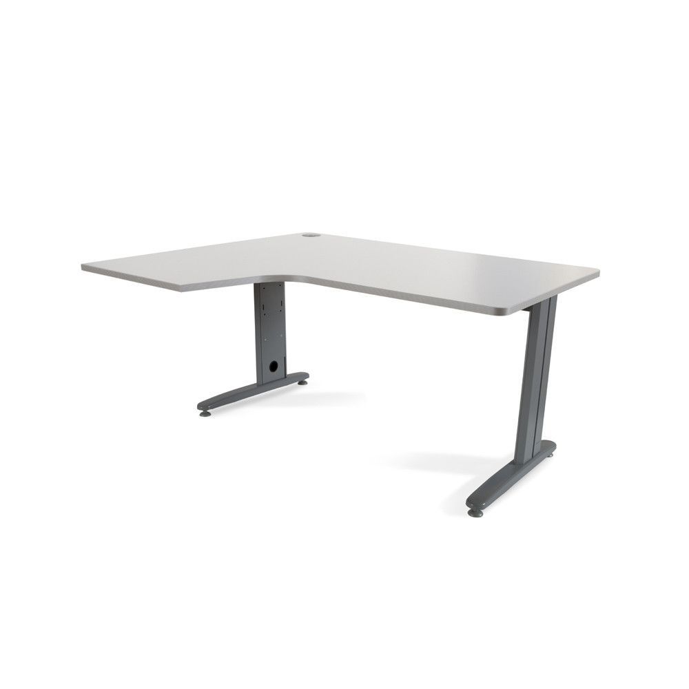 Mesa Metal Ajustable L Izquierda 160 x 120 Antracita/Gris