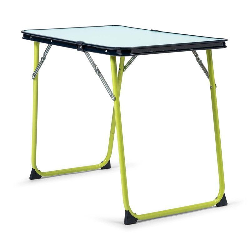 Mesa plegable infantil, 60 x 40 x 50 cm, de acero y madera en azul y verde | Colección Kids