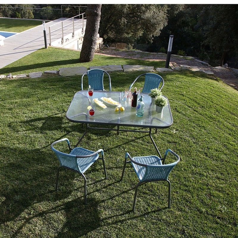 Mesa rectangular jardín Basic Gran durabilidad. Ref. 8704N175