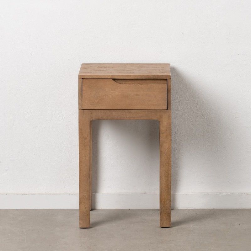 Mesita Natural Madera De Mango 40 X 40 X 65 Cm