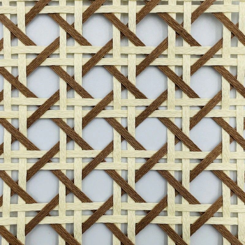 Metro lineal  Tejido Paja de algodón Cannage Bicolor 80 cm