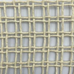 Metro lineal Tejido Paja de algodón Malla Cuadrada natural 80 cm
