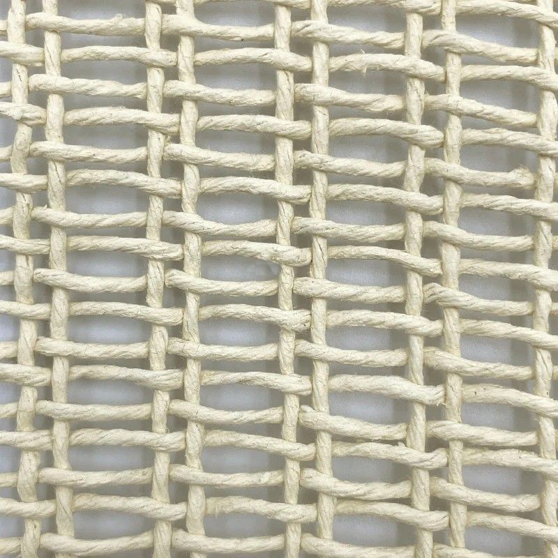 Metro lineal Tejido Paja de algodón Malla Rectangular natural 80 cm