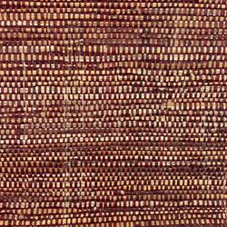 Metro lineal tejido rafia Burdeos y Fibra Banana natural 90 cm