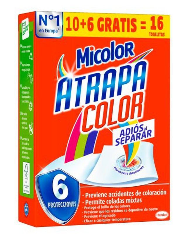 Micolor Toallitas Atrapa Color (10+6)