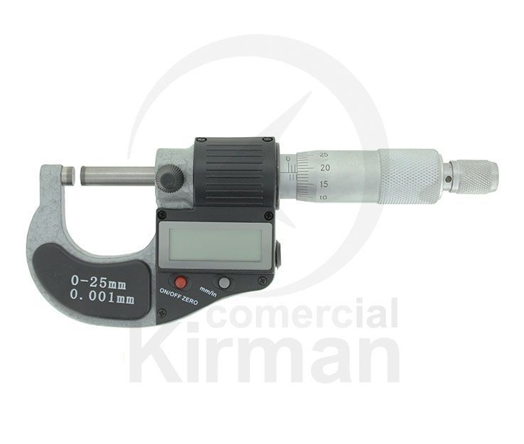 Micrómetro Acero 32015 0-25mm Digital
