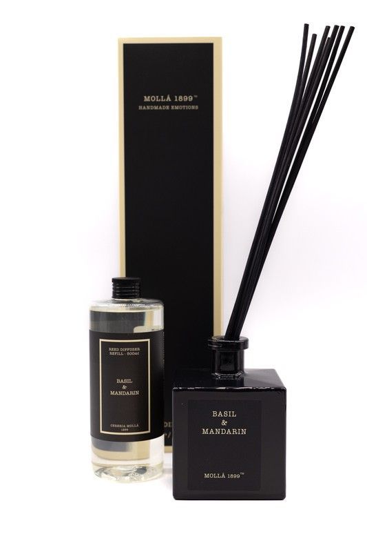 Mikado ambientador 500 ml. Basil & Mandarin. Colección Boutique CERERIA MOLLA 1899