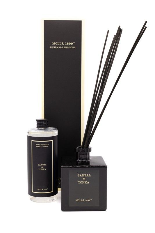 Mikado ambientador de 500 ml. Santal & Tonka. Colección Boutique CERERIA MOLLA 1899.