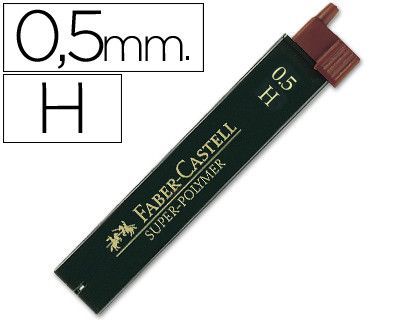 Minas Faber Grafito 9065 0,5 mm H -Estuche de 12 Minas