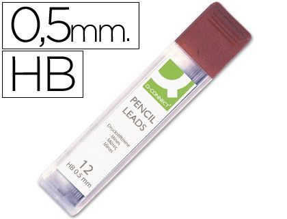 Minas Q-Connect Grafito 0.5 Hb -Estuche de 12 Minas