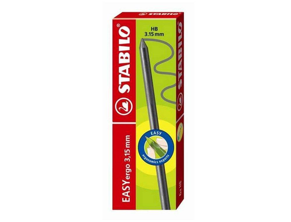 Minas stabilo easy ergo grafito hb de 3,15 mm -cajita de 6 minas