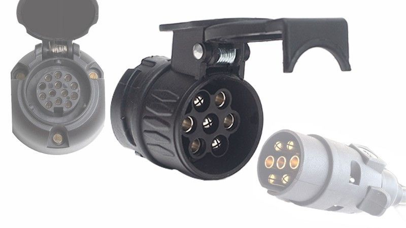 Mini adaptador macho 13 polos a base 7 polos